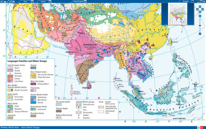 亚洲语言系分布图